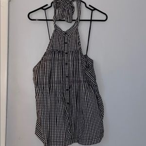 Free People gingham halter.